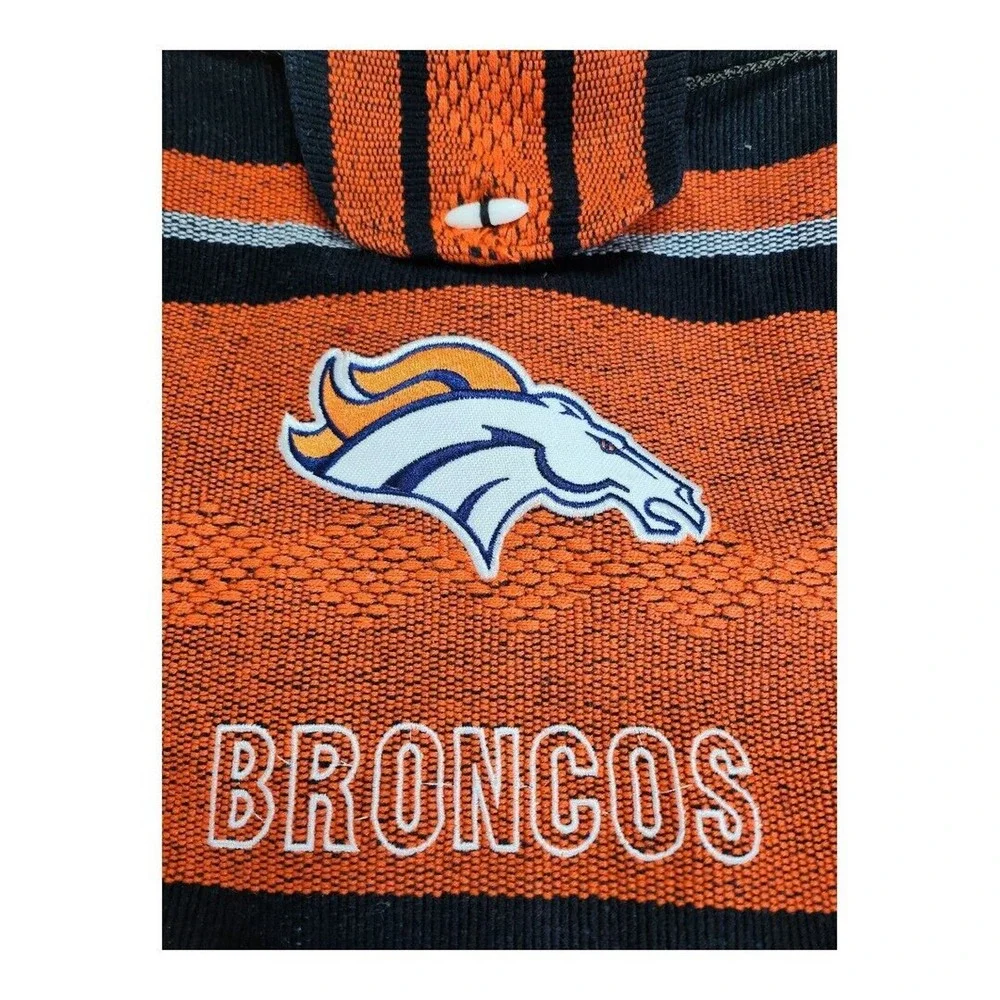 NFL Denver Broncos Backpack Bag Orange Embroidered Logo Beachy‎ Boho Football